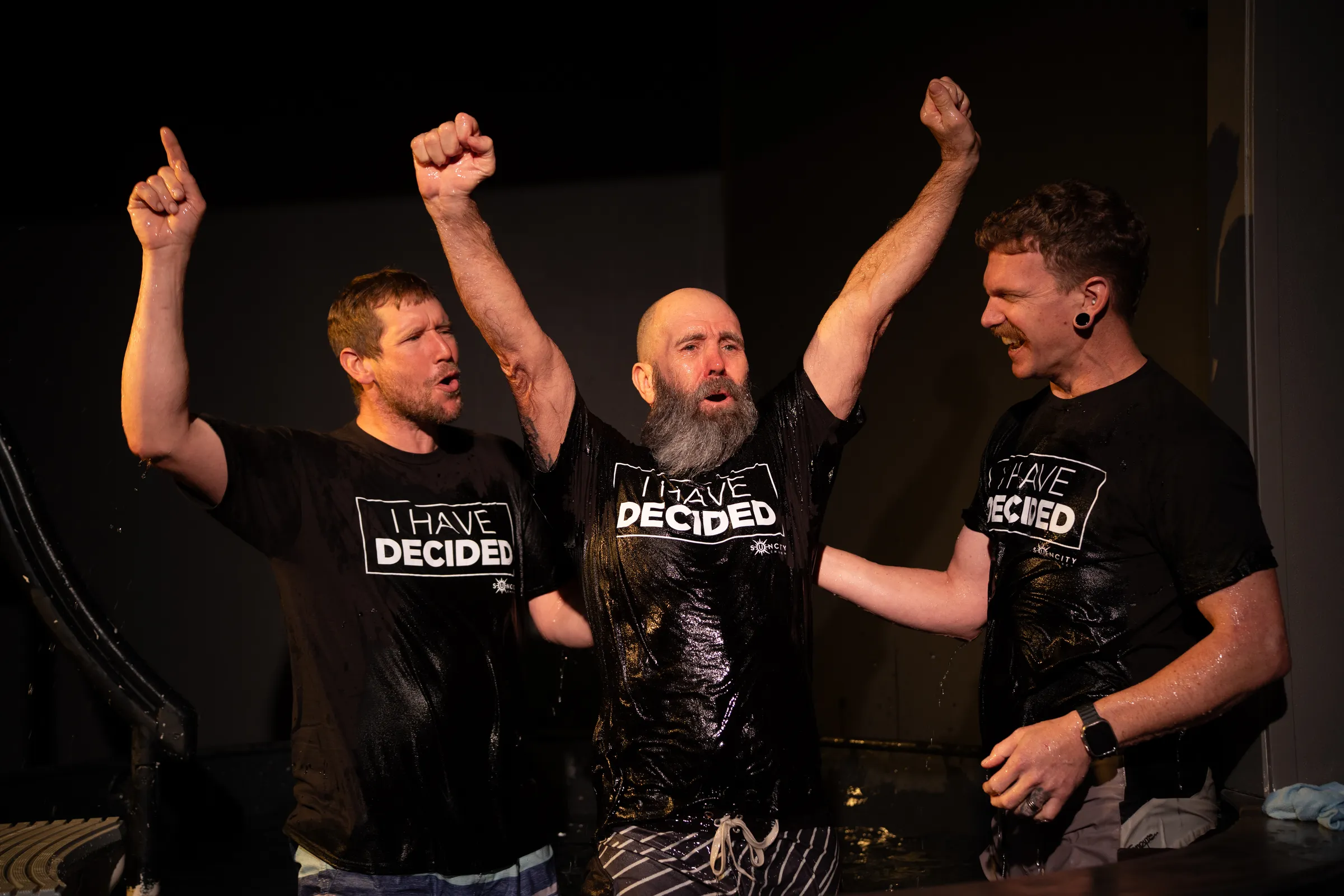 The church celebrating a baptism at Sun City
