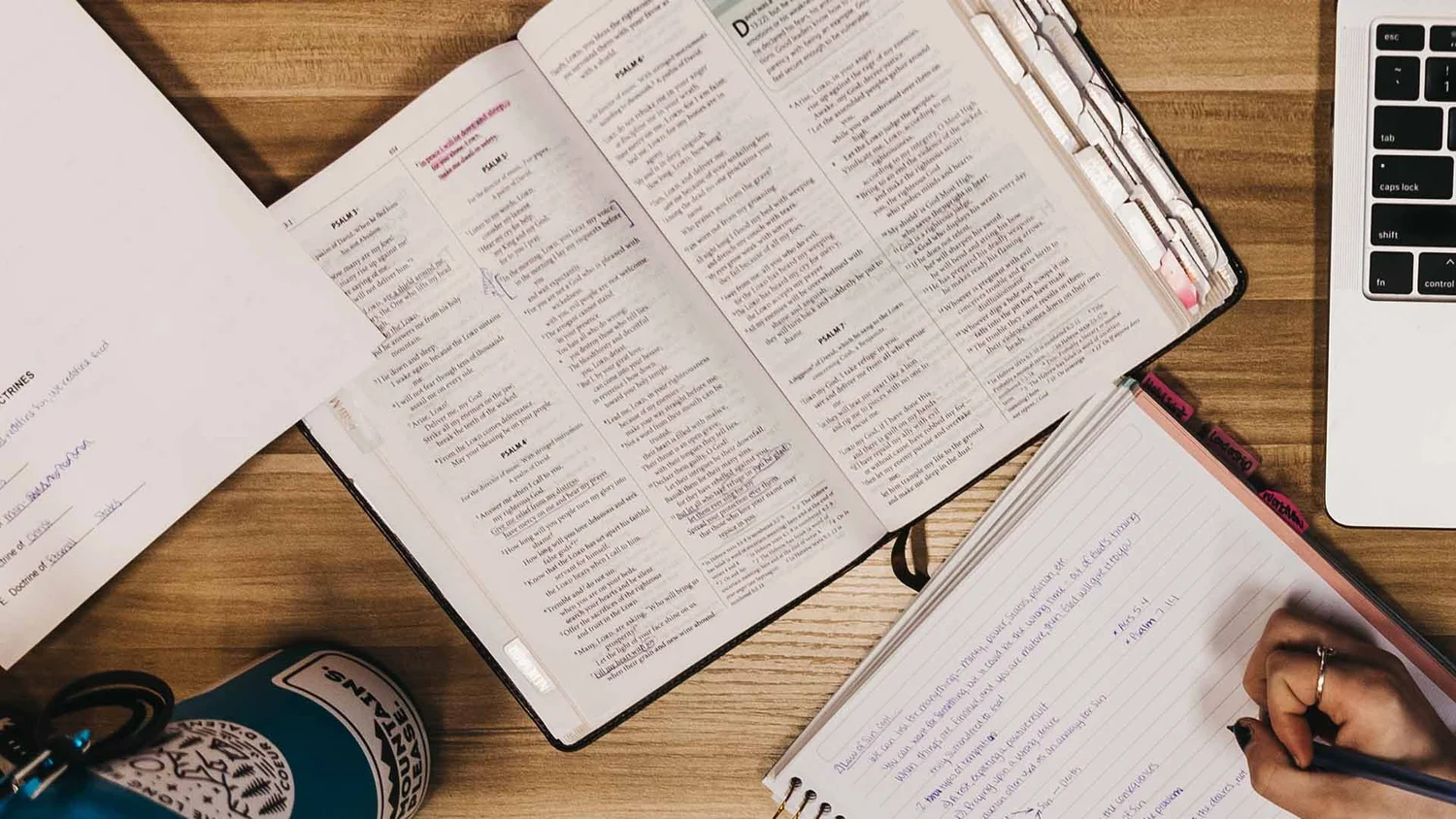An open Bible