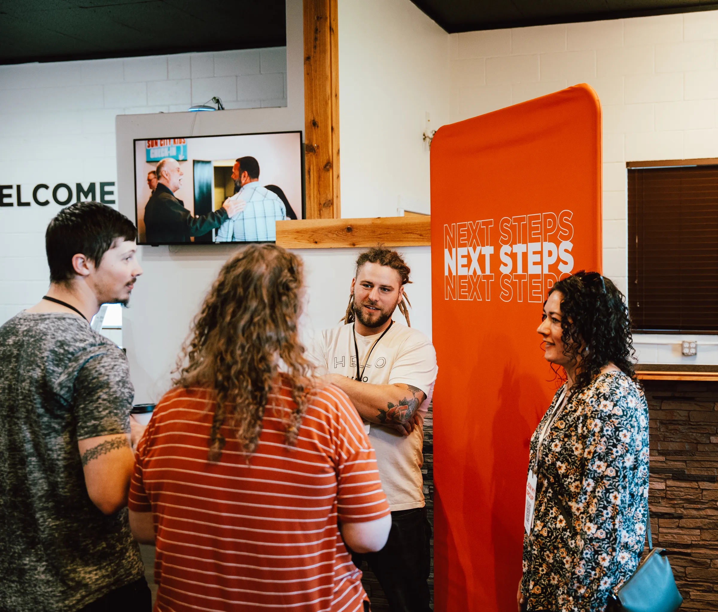 The Next Steps banner at Sun City Church